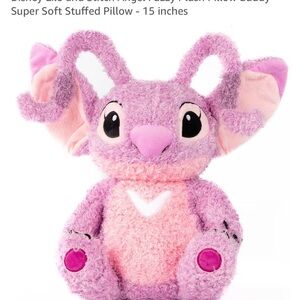 Disney Lilo and Stitch Angel Fuzzy Plush Pillow Buddy - Super Soft Stuffed